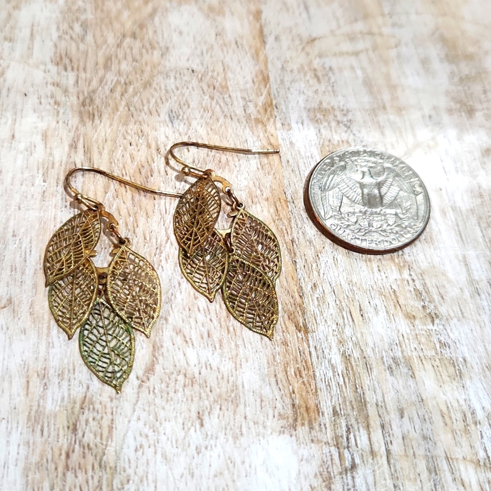 Leaf skeleton earrings